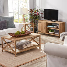 Load image into Gallery viewer, Farmhouse TV Stand for TVs up to 50", Rustic Gray
