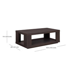 Load image into Gallery viewer, Better Homes &amp; Gardens Steele Coffee Table with Lower Shelf, Espresso
