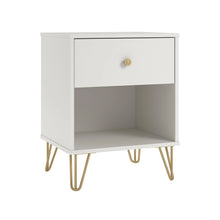 Load image into Gallery viewer, Finley Nightstand, White Side Table for Bedroom Bedroom Furniture
