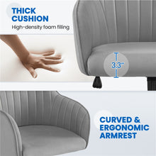Load image into Gallery viewer, Ergonomic Office Chair Modern Velvet Desk Office Chair for Home Office, Light Gray  Compute Conference Chairs

