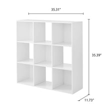 Load image into Gallery viewer, Mainstays 9-Cube Storage Organizer, White Furniture Decoration Classical Classic Style Bookcases
