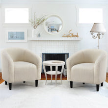 Load image into Gallery viewer, Easyfashion Set of 2 Barrel Accent Chair, Ivory Accent Chairs for Living Room  Lounge Chair  Living Room Chair
