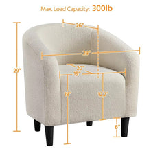 Load image into Gallery viewer, Easyfashion Set of 2 Barrel Accent Chair, Ivory
