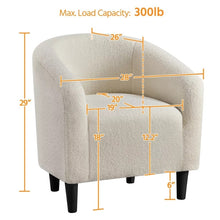 Load image into Gallery viewer, Easyfashion Set of 2 Barrel Accent Chair, Ivory
