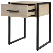Load image into Gallery viewer, Industrial Bedroom Nightstand, 1 Drawer, Beige Oak  Nightstands for Bedroom Furniture  Bed Side Table  Small Table
