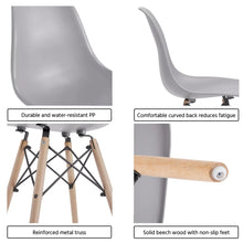 Load image into Gallery viewer, Beech, PP and Metal Dining Chairs, Set of 4,18.50 X 21.50 X 32.00 Inches
