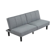 Load image into Gallery viewer, Mainstays Studio Futon, Gray Linen Upholstery couch  home furniture
