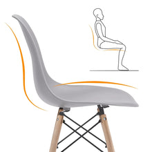 Load image into Gallery viewer, Beech, PP and Metal Dining Chairs, Set of 4,18.50 X 21.50 X 32.00 Inches
