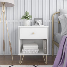 Load image into Gallery viewer, Finley Nightstand, White Side Table for Bedroom Bedroom Furniture
