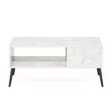 Load image into Gallery viewer, Claude Mid Century Style Coffee Table with Wood Legs, Marble White
