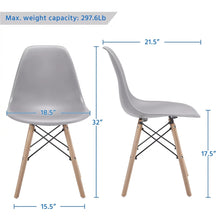 Load image into Gallery viewer, Beech, PP and Metal Dining Chairs, Set of 4,18.50 X 21.50 X 32.00 Inches
