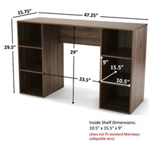 Load image into Gallery viewer, Mainstays 6-Cube Storage Computer Desk, White desks  office table  desk table
