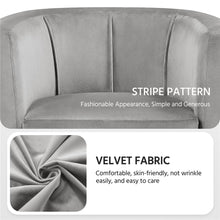 Load image into Gallery viewer, Contemporary Barrel Accent Arm Chair, Gray Velvet
