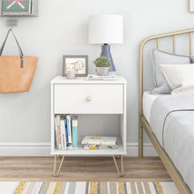 Load image into Gallery viewer, Finley Nightstand, White Side Table for Bedroom Bedroom Furniture
