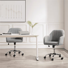 Load image into Gallery viewer, Ergonomic Office Chair Modern Velvet Desk Office Chair for Home Office, Light Gray  Compute Conference Chairs
