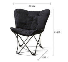 Load image into Gallery viewer, Mainstays Fabric Folding Butterfly Chair, Multiple Colors
