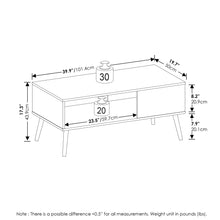 Load image into Gallery viewer, Claude Mid Century Style Coffee Table with Wood Legs, Marble White

