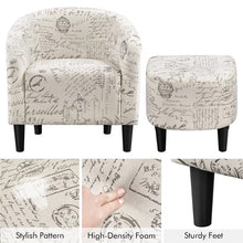 Load image into Gallery viewer, Easyfashion Chair &amp; Ottoman Sets, Letter Printlounge chair  chairs living room
