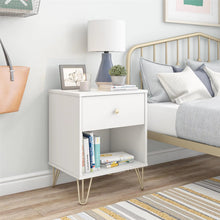 Load image into Gallery viewer, Finley Nightstand, White Side Table for Bedroom Bedroom Furniture
