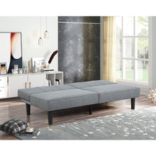 Load image into Gallery viewer, Mainstays Studio Futon, Gray Linen Upholstery couch  home furniture
