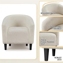Load image into Gallery viewer, Easyfashion Set of 2 Barrel Accent Chair, Ivory
