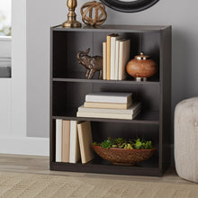 Load image into Gallery viewer, Mainstays 3-Shelf Bookcase with Adjustable Shelves, Espresso bookshelves  bookshelf organizer  libreria infantil
