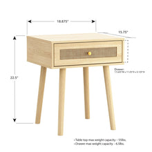 Load image into Gallery viewer, Atlantic Loft &amp; Luv Coda Rattan End Table with Drawer, Natural
