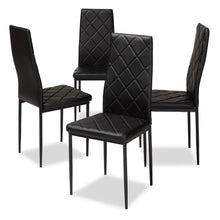 Load image into Gallery viewer, Baxton Studio Blaise Faux Leather High Back Dining Side Chair - Set of 4 Dining Chair 19.69 X 19.69 X 38.58 Inches
