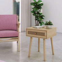 Load image into Gallery viewer, Atlantic Loft &amp; Luv Coda Rattan End Table with Drawer, Natural
