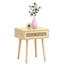 Load image into Gallery viewer, Atlantic Loft &amp; Luv Coda Rattan End Table with Drawer, Natural
