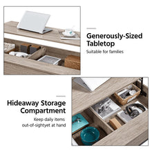 Load image into Gallery viewer, Farmhouse Split Lift Top Coffee Table, Rustic Gray
