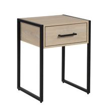 Load image into Gallery viewer, Industrial Bedroom Nightstand, 1 Drawer, Beige Oak  Nightstands for Bedroom Furniture  Bed Side Table  Small Table
