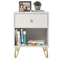 Load image into Gallery viewer, Finley Nightstand, White Side Table for Bedroom Bedroom Furniture
