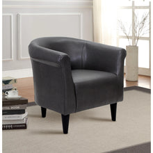 Load image into Gallery viewer, Faux Leather Bucket Accent Chair lounge chair  vanity chair  sofa chair  living room furniture
